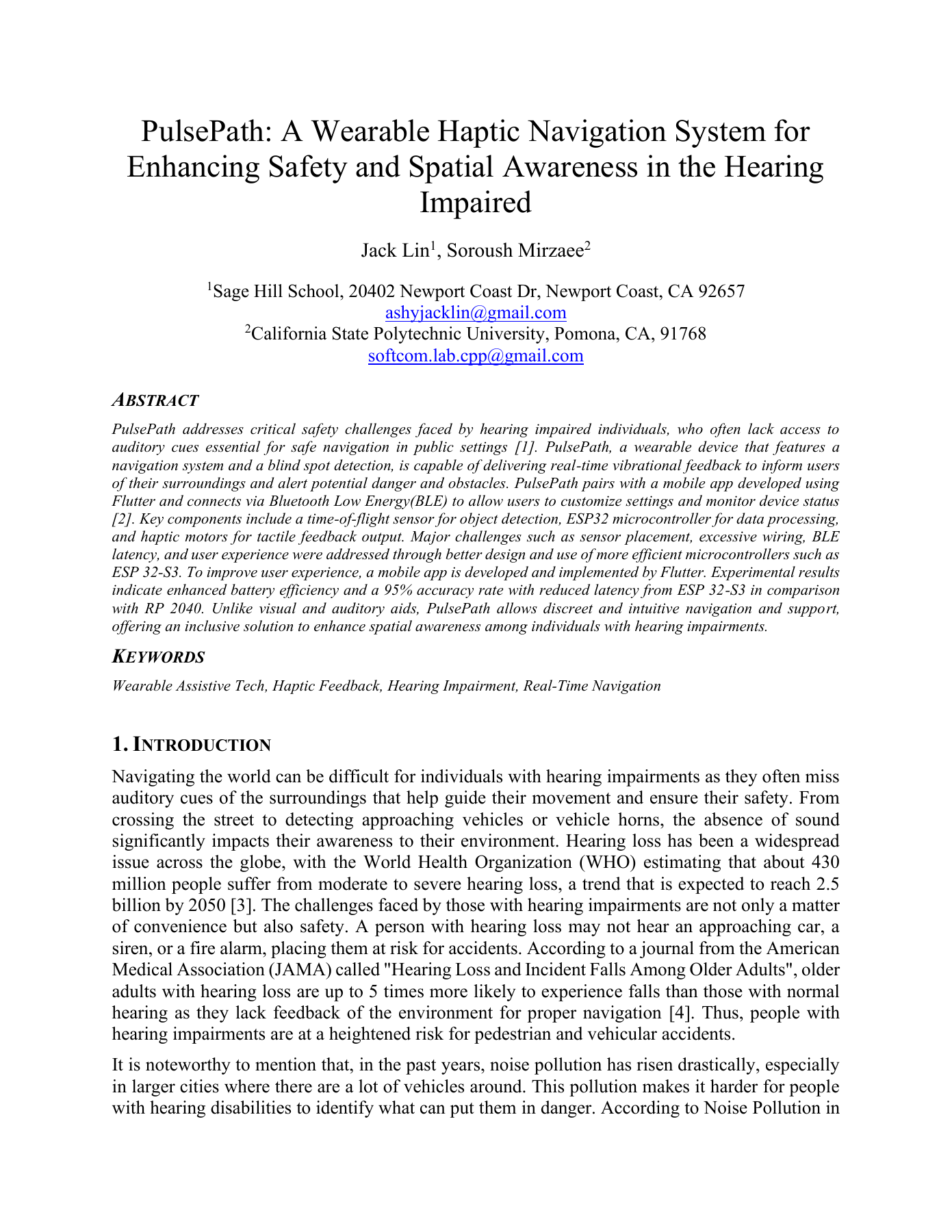 PulsePath research paper, page 1